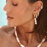 Fairley - Antique Gold Midi Hoops