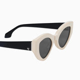 VALLEY EYEWEAR - Bones - Cream Face Black Temples w/ Silver Metal Trim/ Black Lens