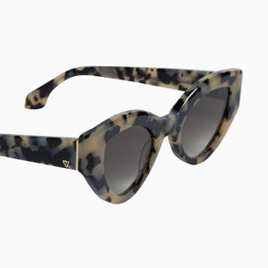 Valley Eyewear - Bones - Fawn Tort / Gold Metal Trim / Black Lens