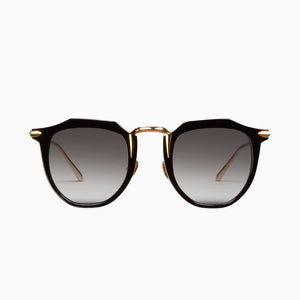 Valley Eyewear - Chateau - Gloss Black / Gold Titanium Trim / Black Gradient Lens