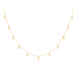 Mukani - Tear Drop Choker Necklace - 18kt Gold Plate