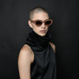 VALLEY EYEWEAR - Bones - Ash Rose / Black Metal Trim / Brown Gradient Lens
