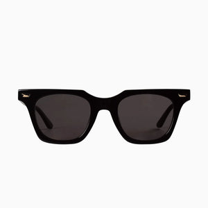 Valley Eyewear - Dylan Kain - Gloss Black w/ 24k Gold Metal Trim / Black Lens