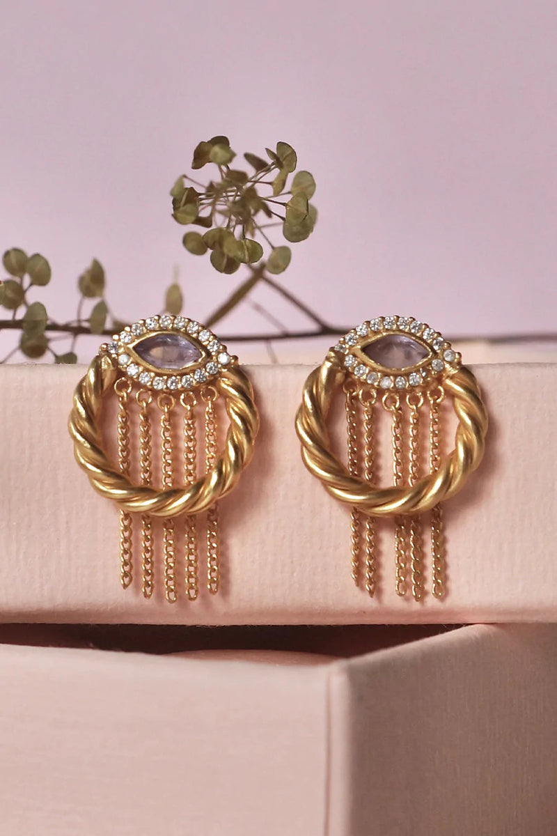 Monsieur Blonde - Twisted Mind Earrings Gold