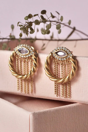 Monsieur Blonde - Twisted Mind Earrings Gold