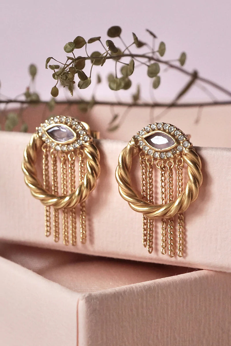 Monsieur Blonde - Twisted Mind Earrings Gold