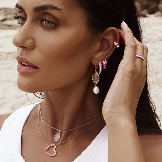 Fairley - Pink Ombre Midi Hoops