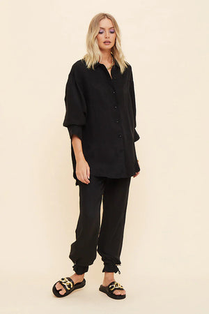 Suboo - Grace Oversize  L/Sleeve Shirt - Black