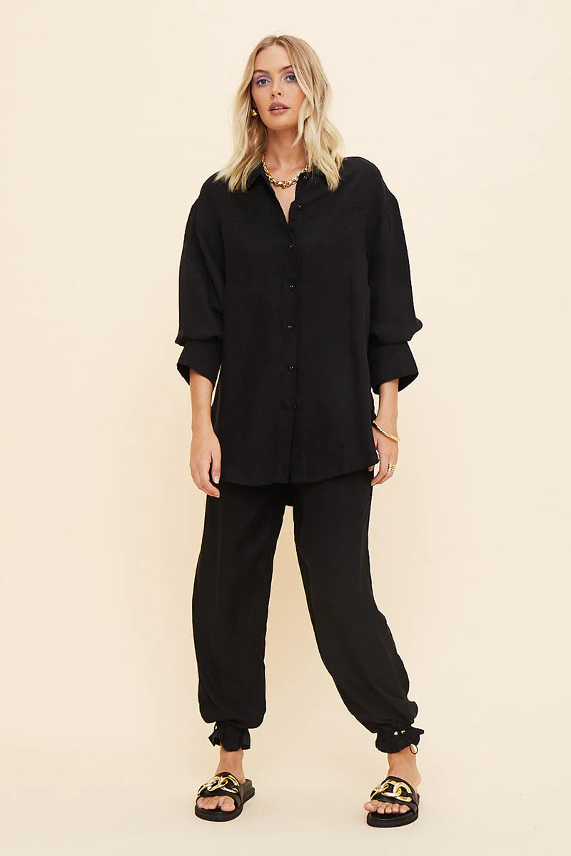 Suboo - Grace Oversize  L/Sleeve Shirt - Black