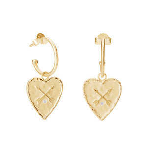 Murkani - Heart Earrings - Gold