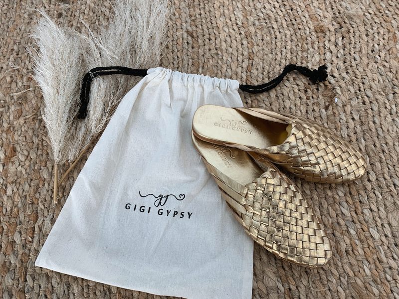 Aurum Woven Mules