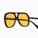 VALLEY EYEWEAR - Bang - Gloss Black / Gold Metal Trim / Orange Lens