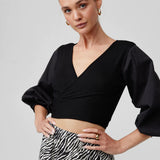 Kinney - Juliet Wrap Top - Black