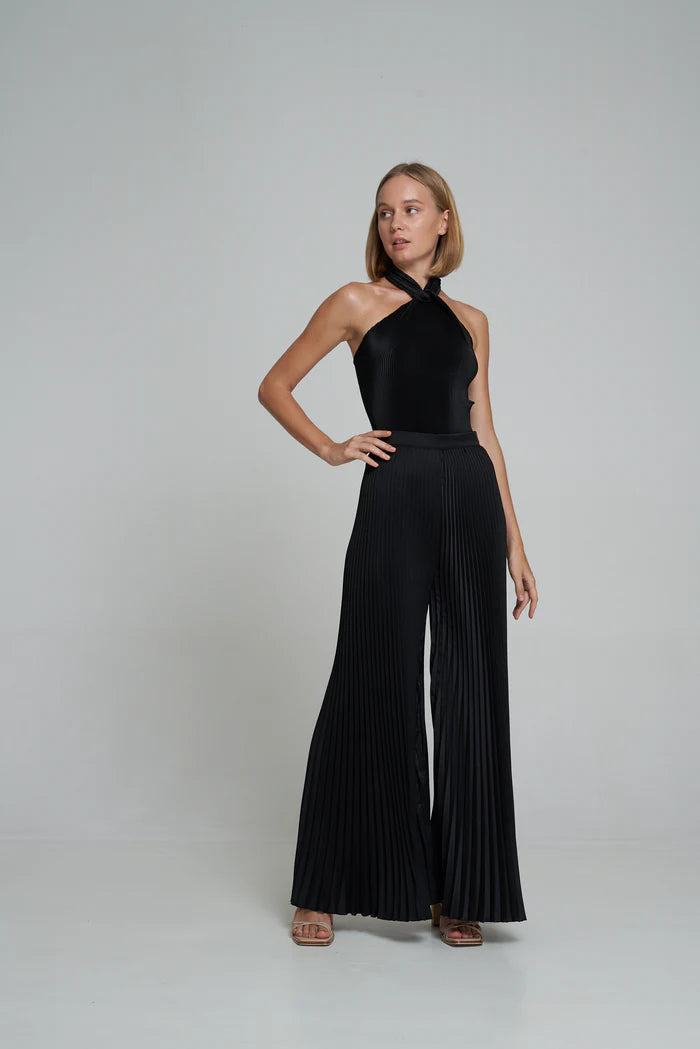 L'IDEE - Bisous Pleated Pant - Noir