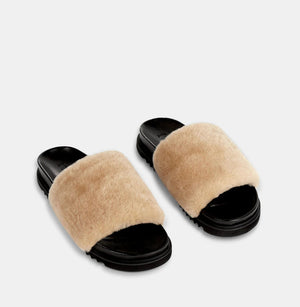 Ivylee - Lana Slide - Lamb Wool - Beige