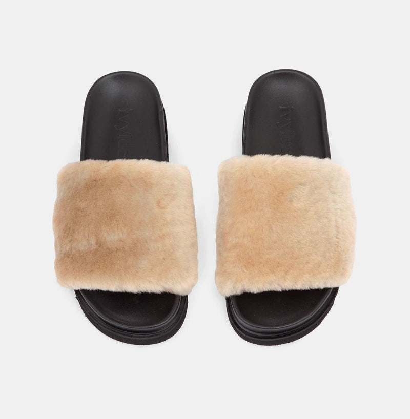 Ivylee - Lana Slide - Lamb Wool - Beige