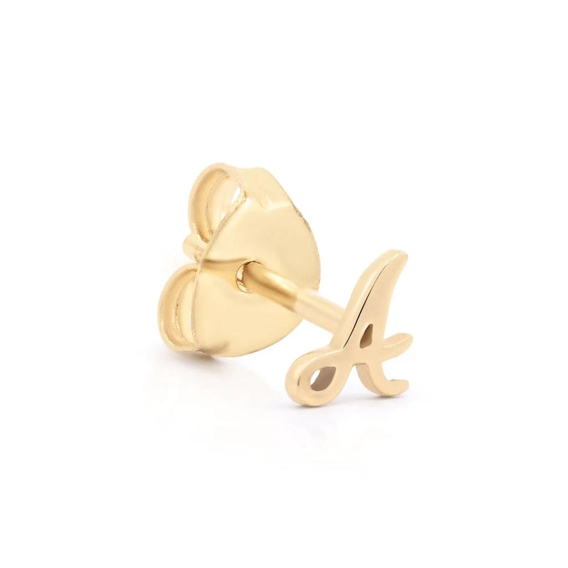 By Charlotte - 14k Gold Love Letter Single Earring "A"