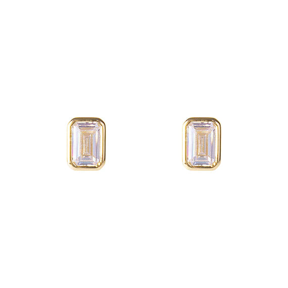 Fairley - Crystal Deco Studs (Gold Plated)