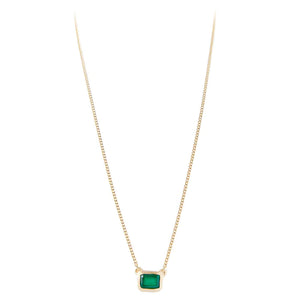 Fairley - Green Agate Deco Necklace