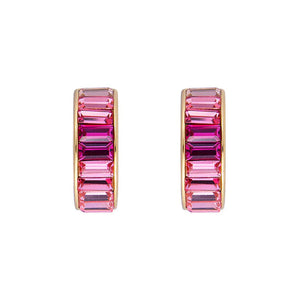 Fairley - Pink Ombre Midi Hoops (Gold Plated)