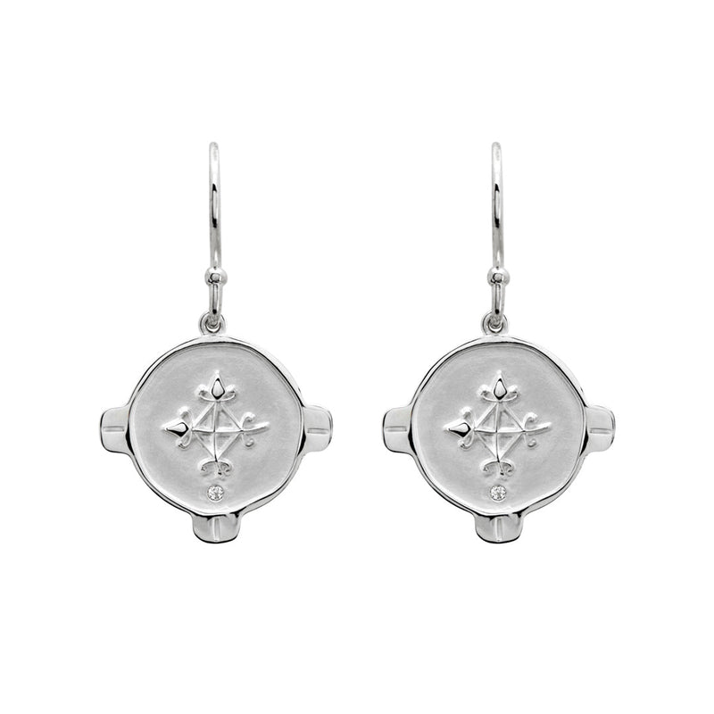 Murkani - Hope Earrings White Topaz - Sterling Silver