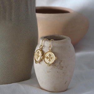 Murkani - Hope Earrings White Topaz - Gold