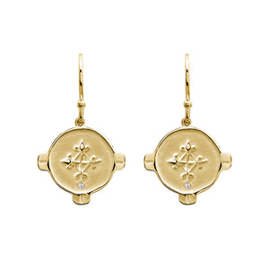 Murkani - Hope Earrings White Topaz - Gold