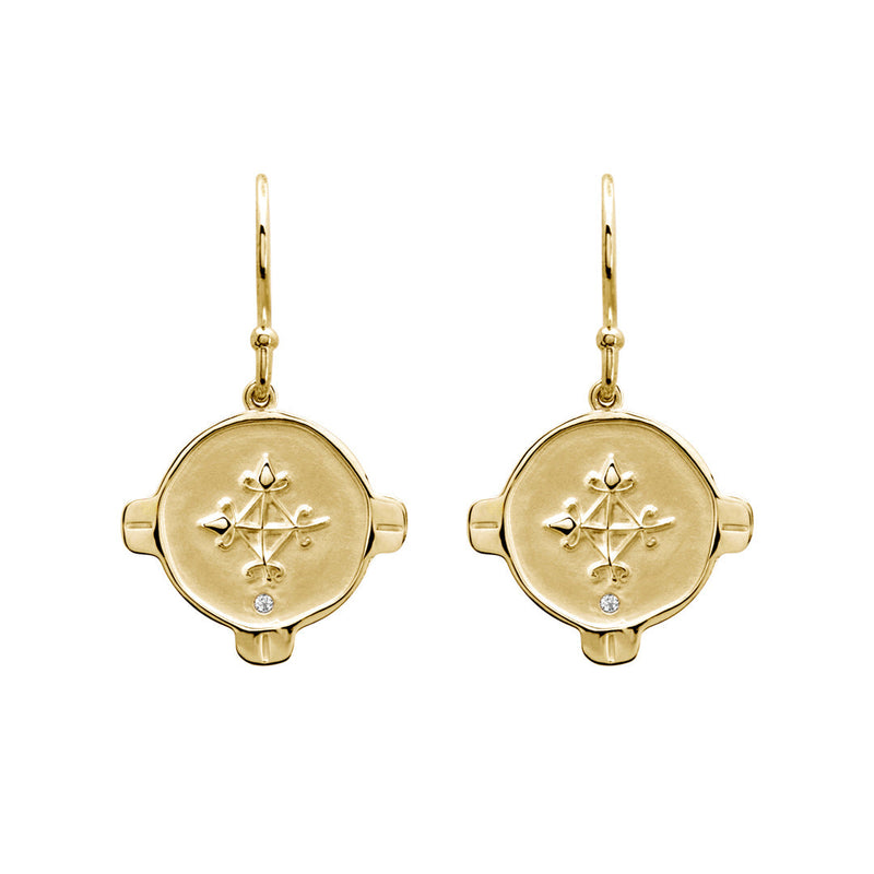 Murkani - Hope Earrings White Topaz - Gold