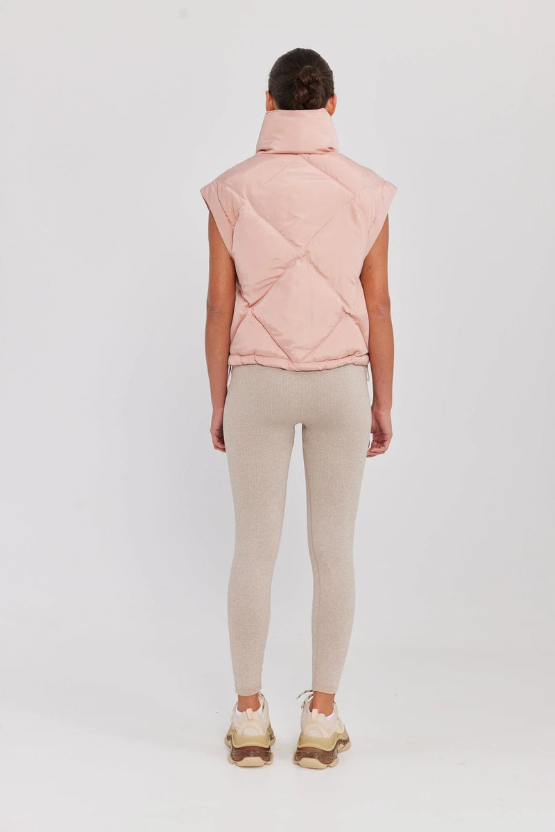 Toast Society - Neptune Puffer Jacket/Vest - Chalk Pink