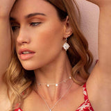 MURKANI - Temple Moon Mother of Pearl Earrings | Silver