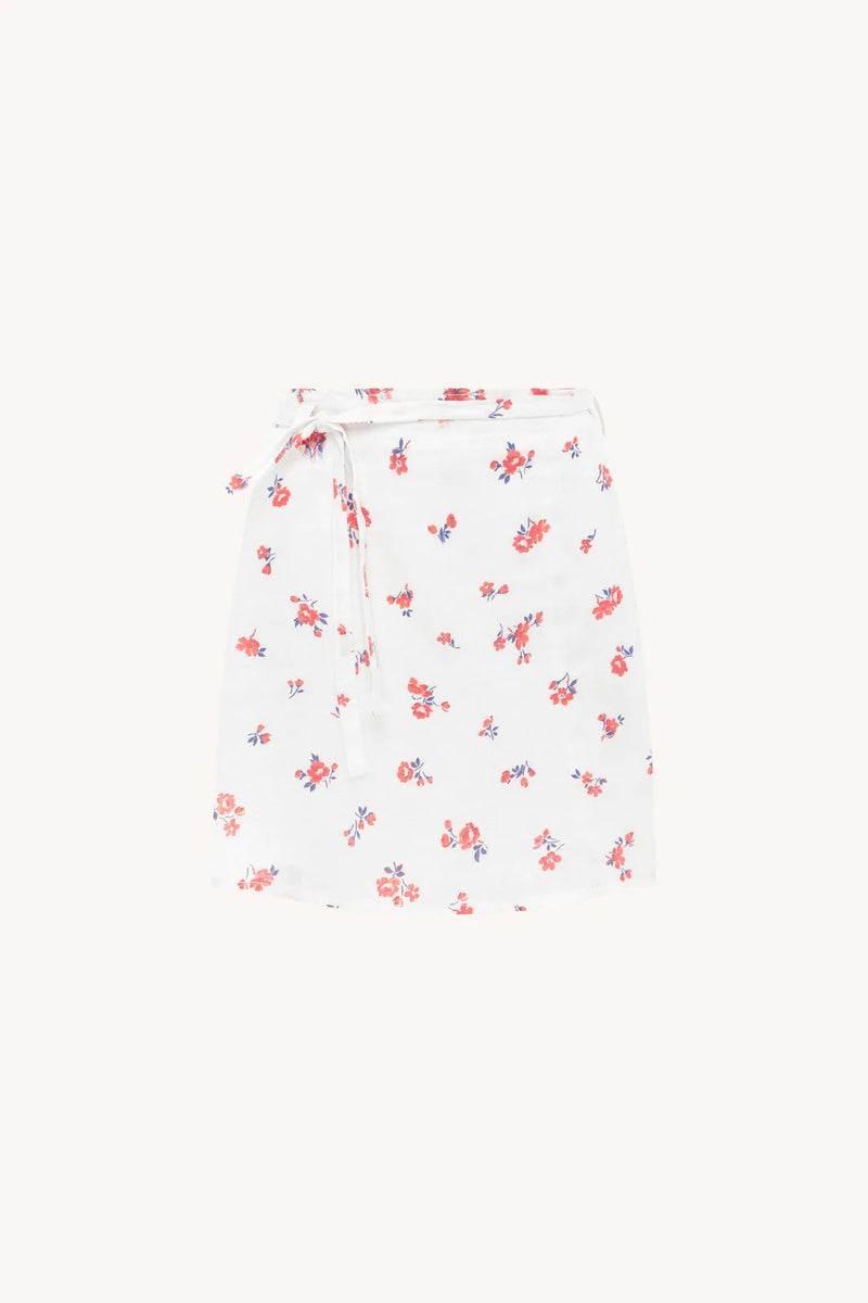 Rowie - Patsy Linen Mini Wrap Skirt - Otis Floral