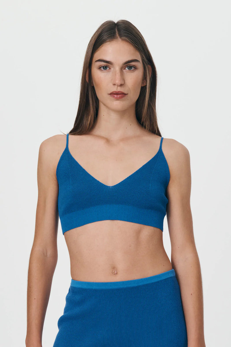 Rowie -  Rose Knit Crop - Cobalt