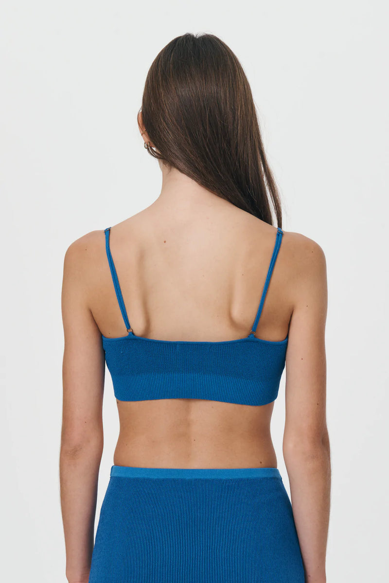 Rowie -  Rose Knit Crop - Cobalt