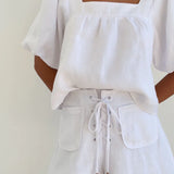 SANCIA - The Balia Shorts - White