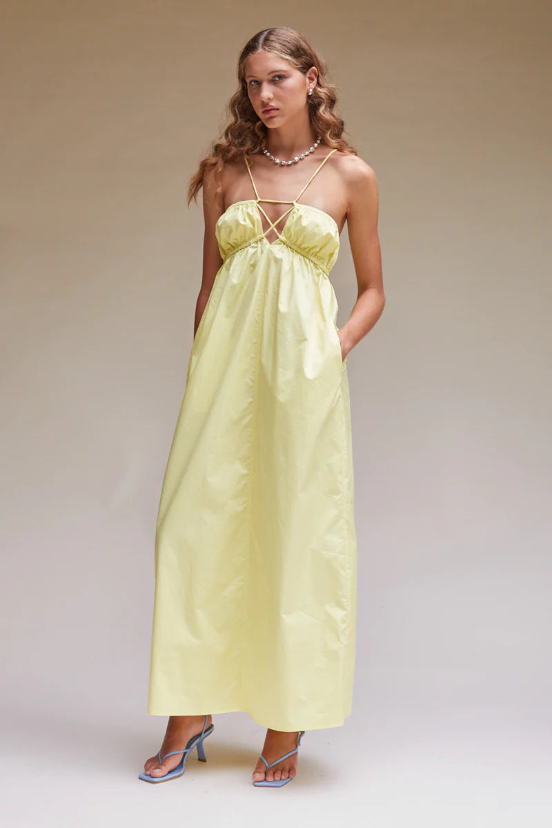 Suboo - Tali Strappy Maxi Dress - Lemon