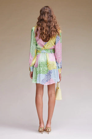 Suboo - Splice Keyhole Mini Shirt Dress - Multi