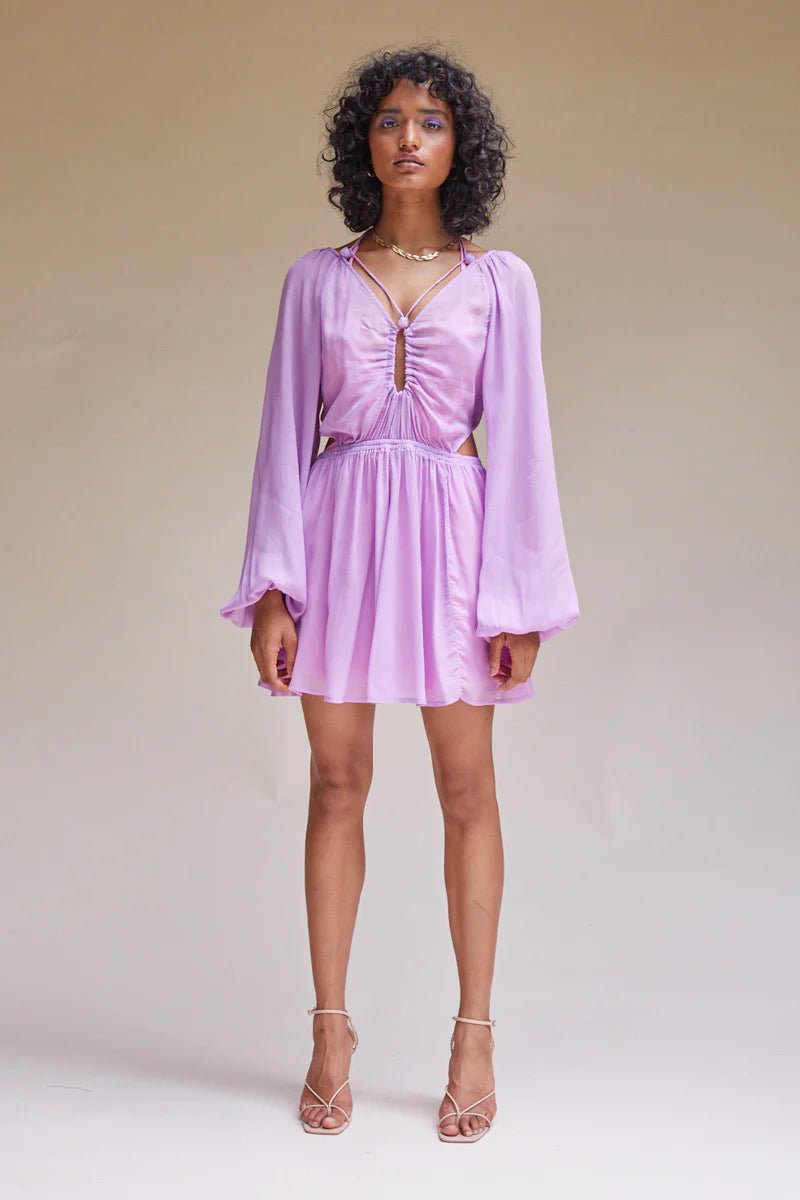 Suboo - Vela Sheer Long Sleeve Dress - Lilac