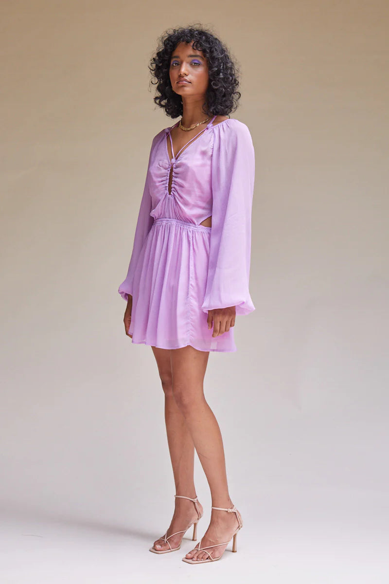 Suboo - Vela Sheer Long Sleeve Dress - Lilac