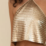 SUBOO - Pyra Strappy Halter Top - Gold
