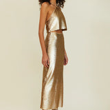 SUBOO - Pyra Strappy Halter Top - Gold