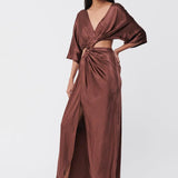 SUBOO - Tate Twist Wrap Front Maxi Dress