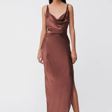 SUBOO - Tate Twist Front Cowl Maxi Dress