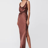 SUBOO - Tate Twist Front Cowl Maxi Dress
