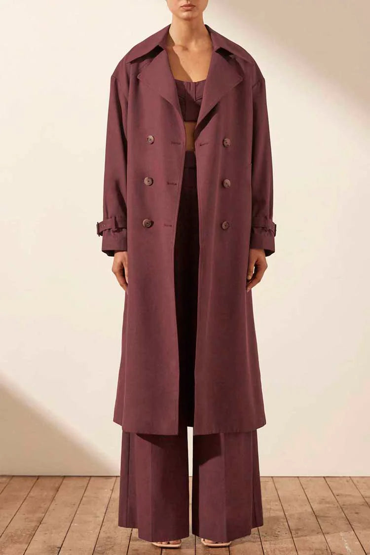 Shona Joy - Sara Trench Coat - Wine