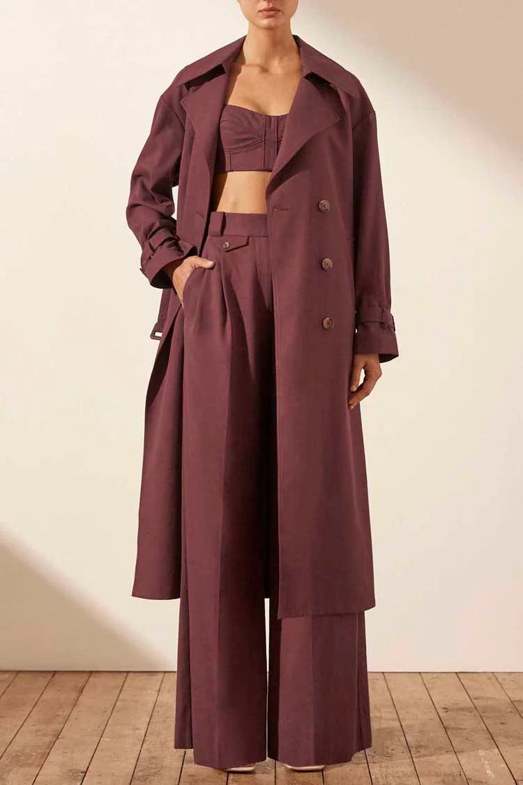 Shona Joy - Sara Trench Coat - Wine