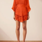 SHONA JOY - Leilani - Long Sleeve Mini Dress - Hibiscus
