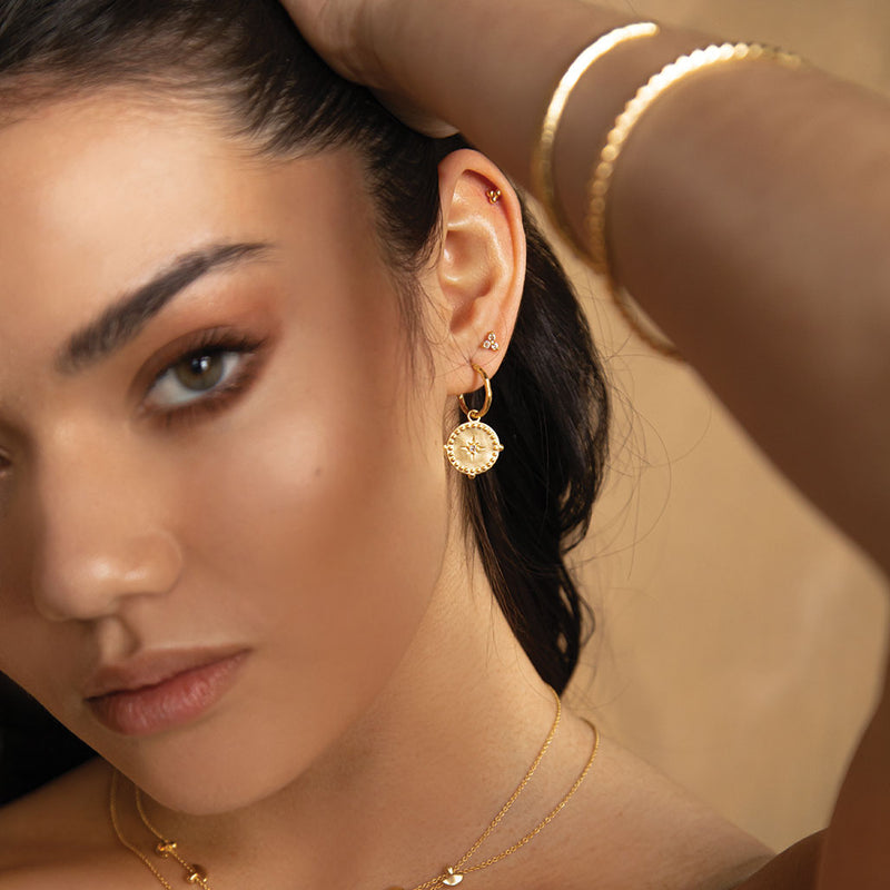 Murkani - Small Hoop Earrings -  Gold