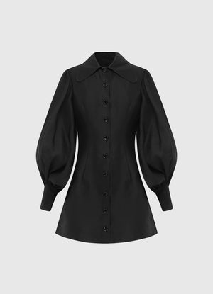 Leo Lin - The Fields Linen Mini Dress - Black