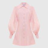 LEO LIN - The Fields Linen Mini Dress - Pink