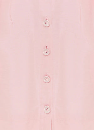 Leo Lin - The Fields Linen Mini Dress - Pink